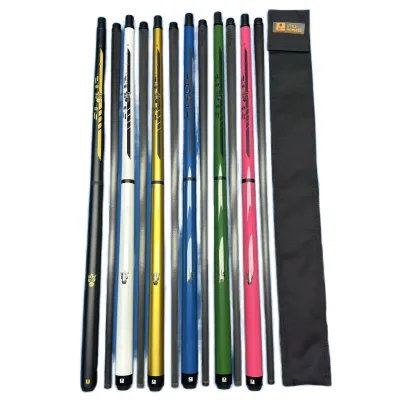 High Quality Carbon Fiber 34-Piece 3/4 Split Jointed Radial Pool Cue Stick Wooden Shaft 145cm Length Small/Medium/Bounce/Large