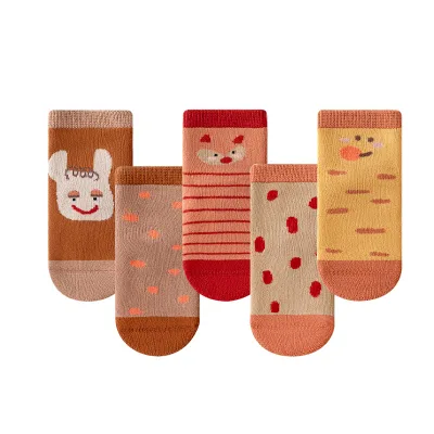 Newborn Summer Crochet Colorful Animal Nonslip Bamboo Organic Cotton Children Baby Floor No Seam Short Socks With Non slip Grip