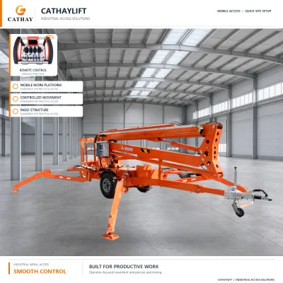 Electric Portable Telescopic Articulated Sky Boom Lift