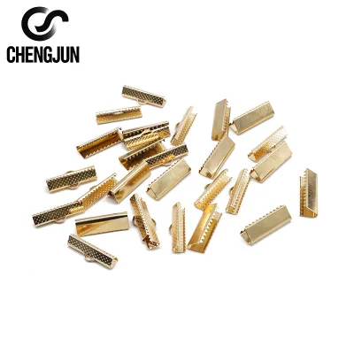 Custom Metal Steel Cord Connectors for Jewelry Making Crimp End Beads Buckle Tips Clasp Flat Cover Clasps for DIY Necklace Free