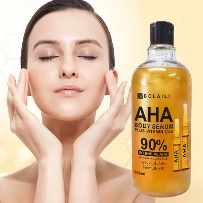 Natural Organic Vitamin C Super Brightening Face Skin Care Best AHA Gold Anti Aging Serum for 30 Days