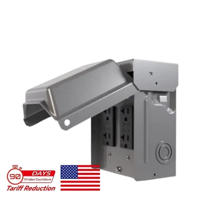 Customize Color Steel & Copper 50A ETL for RV Power Wall Socket Outlet Box for RV Trailer NEMA 14-50R Outdoor Panel