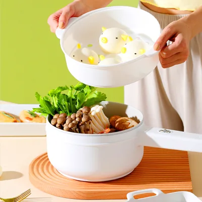 Summer Style Electric Skillet Colored Cookware Household Kitchen 2L Mini Cooker Electric Heated Cooking Pot