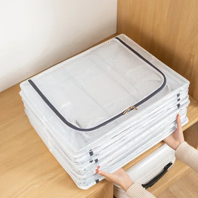 Multi-Function PVC Mesh Cloth Organizer Transparent Clothes Organizer with Transparent Window