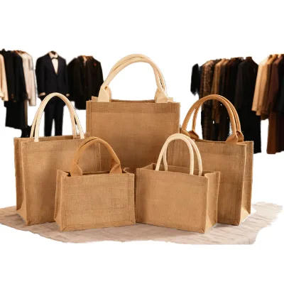Wholesale Custom Logo Extra Large Waterproof Eco-Friendly Jute Tote Bag for Travel & Outdoor Use