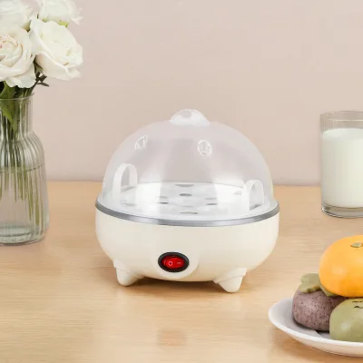 Household Electric Plastic Egg Steamer 300W Single Layer 7 Eggs Automatic Cooker Auto Shut-Off Boiling Bun Corn Breakfast Maker
