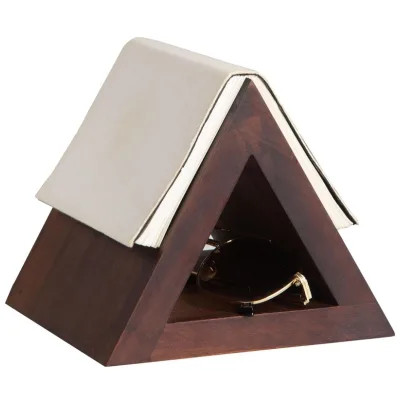 Walnut Wood Triangle Book Rest Night Stand Book Page Holder Wooden Bookmark for Home Office Decor