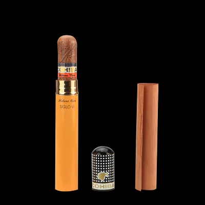 Single Aluminium Cigar Tube Alloy Cigar Storage Case Tube Airtight Smell Proof Cigar Smoking Stash Tube