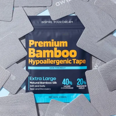 Custom Pack Premium Anti Snoring Mouth Tape Breathable Hypoallergenic Latex Free Bamboo Cotton Nasal Strips for Sleep Breathing