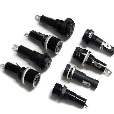 10A 15A 30A 250V AC 5x20 6x30 10x38mm Electronic Pcb Mounted Screw Cylindrical Fuse Holder Socket for Glass Fuse Ceramic Fuse