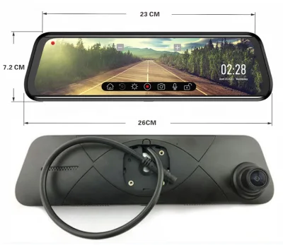 Premium 10 Inch Rearview Mirror with Special Bracket Dual Lens Dvr Mirror Dashcam Produced by Manufacturer
