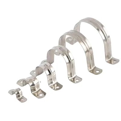 Stainless Steel Heavy Duty Pipe Clamp Double Hole Saddle Clamp Wholesale Riding Card U Type Clamp