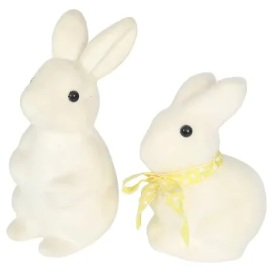 Best Design Natural Handmade Craft Bunny Pick for Easter Decoration with Carrot Bow for Party Decorations