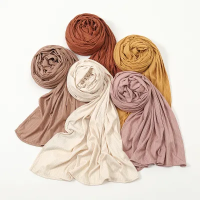 Crinkle Hijab Muslim Spiricle Long Cotton Hijab Scarf
