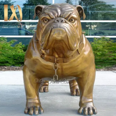 Ideal Arts Factory Direct Sale Bronze Chien Statue Custom Life Size Bronze Dog Statue