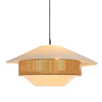Japanese Wabi-sabi Indoor Pendant Light Handmade Retro Lamps Home Decoration Bamboo Woven Lamps
