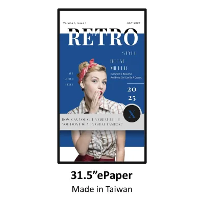 E Ink Eco-Friendly Bus Stop Sign Ebook Reader Full Color E-Paper Display Android 12 7-inch 72.6x42.1cm Battery Version