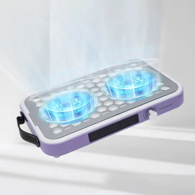 New Design Ultra-thin Dual Turbp Fan 4500RPM Strong Suction Low Noise 48w Nail Vacuum Cleaner Nail Dust Collector