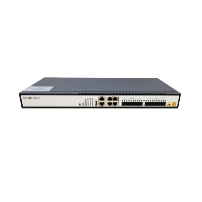 4PON GPON OLT ITU-T G.984/G.988 FTTH 4 ports SFP +4 GE RJ45 uplink port Dual power with optional fiber optic equipment