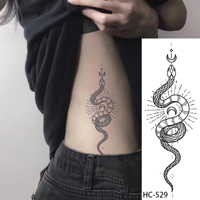 Custom Juice Semi Permanent Tattoo Men Cool Designs Fake Temporary Body Arm Snake Tattoo Design
