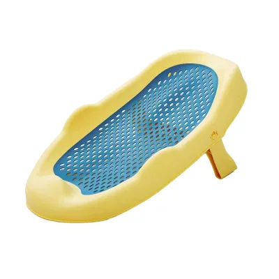 Newborn Baby Bath Rack with Anti-Slip Mat Universal Bath Bed Supporting Plastic Bath Net Sitting and Lying Support Tool