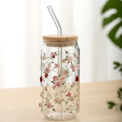 Hot Selling Water Transfer Printing Cup Wrap Transfers Books Glass Waterproof Transfer Stickers Decals Cold Cups Flowers