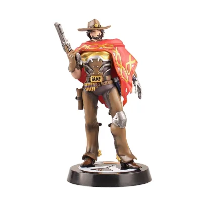 Overwatch Cole Cassidy Action Figure Toy Model PVC Figure Overwatch Figure Room Decoration