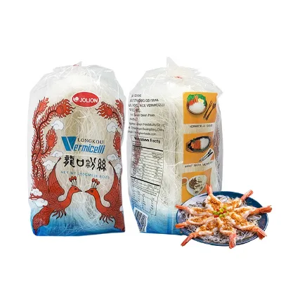 JOLION Morocco Market Wholesale Bulk China Manufacturer Glass Noodles Brands 250g Longkou Dry Mung Bean Vermicelli