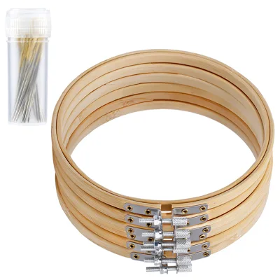 Good Quality Handhold Circle Shape Embroidery Hoop wood embroidery hoop  Bamboo hoop embroidery