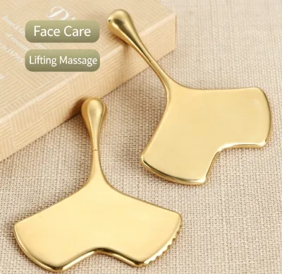 New Brass Gua Sha Facial Massager Tool with Relax Muscles Function for Face Skincare