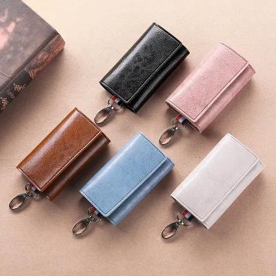 FSW255 Classic Faux Leather Car Keyrings Custom Business Gifts PU Leather Keyholders