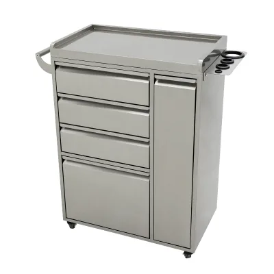 Modern Stainless Steel Durable Multi-functional Salon Trolley for Salon and Bedroom Use Commercial Furniture