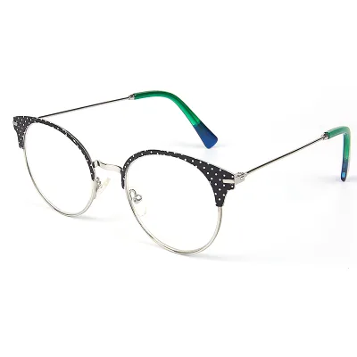 Multi-Color Anti-Blue Light Metal Reading Glasses Various Lens Colors with Light Blue Orange Red White Gray Frames
