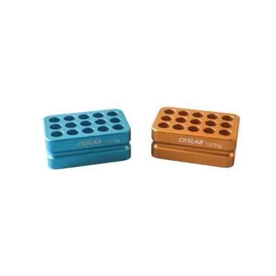 High-Quality Aluminum Cryo Rack for 2ml Cryovials, Freezer/LN2 Storage, 15 Holes