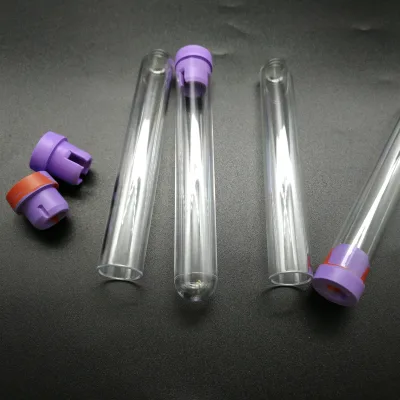 Factory Price clear Round Bottom Empty 12*75mm 12*100mm 16*100mm Pet test Tube for Vacuum Blood Collection Tube Use