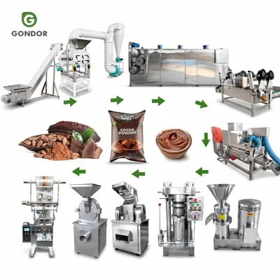 Cocoa Milling Cacao Production Line Full Complete Butter Processing Equipment