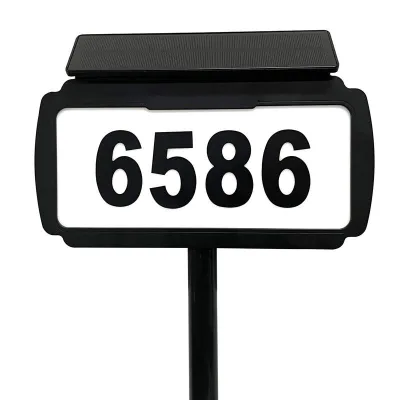 Solar LED House Number Light Plate Sign IP65 Garden Application Address Plaque