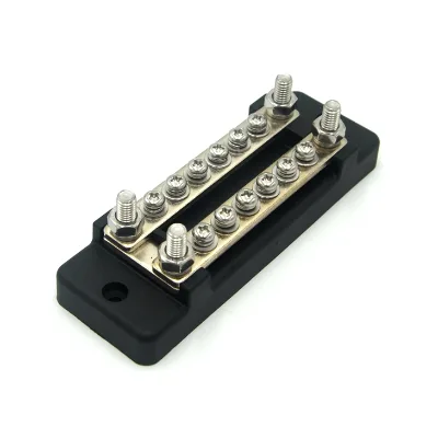 Automotive & Marine Power Distribution Bus Bar 10 Way Screw with Cover - 150A