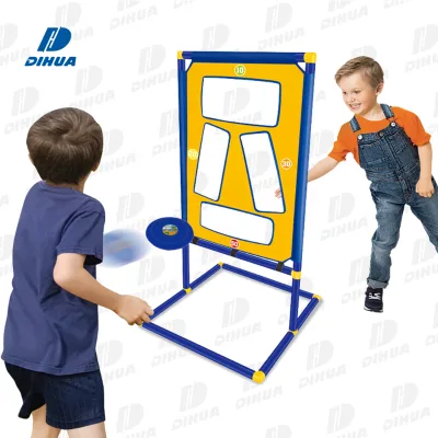 Kids Flying Disc Toys Outdoor Plastic Sports Flying Disc Toss Game Target Rack Stand Beach Toy Disc Toss Game Interactive