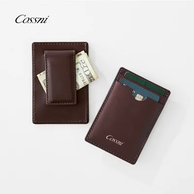 Cossni Unisex RFID Blocking Credit Card Holder Waterproof PU Material Luxury Fashionable Business Style Custom Logo (Embossed)