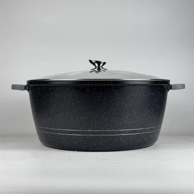 Die Casting Nonstick Aluminum 48cm Large Soup Stock Pot Casserole Marmite De Cuisine Xxl