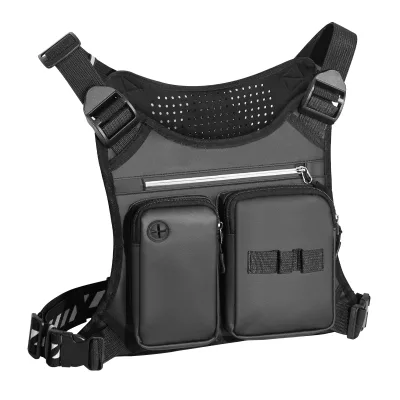 Custom Fashion Tactical Chest Bag Zipper Closure Sport Chest Pack Hiking Cycling Running Vest Portable for Men Women