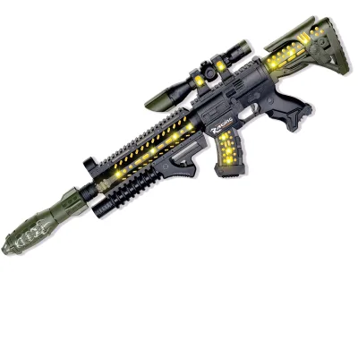 66CM NEW  Electric Toy Gun With Spray Mist;Children Sound Light Vibration Gun Toy;Battery Operated Gun Toy with Light & Sound