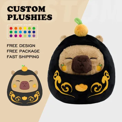 2025 Kawaii Egg Shape Capybara Ultra Soft Material Soft Plush Toy for Kids Hugging Sleppy Pillow Companion Wholesale
