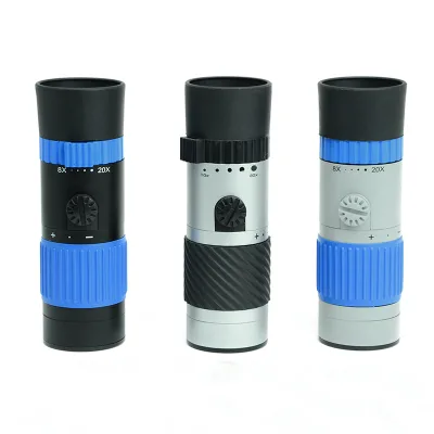 Portable Compact 10-30x Zoom Monocular with 21mm High Definition Lens and 33x106mm Mini Dimension Ideal for Hiking and Travel