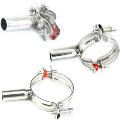 304 Stainless Steel Sanitary Pipe Clamp Clips Fixed Support (Outer Diameter 12-63mm Metric) Size 51-57mm 1pc