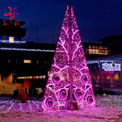 New Arrival 110V 220V Warm White Artificial Purple Led Spiral Christmas Motif Tree