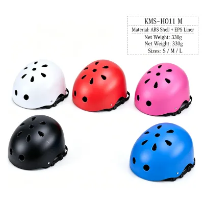 Matte ABS+EPS Children's Adult bicycle Helmet 11 Breathable Holes Adjustable Multi Sport Skateboard Helmet CE Certified