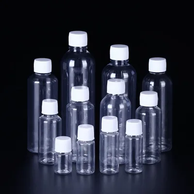 Transparent Clear Plastic Dispensing Transfer Bottles Reagent Liquid Containers Travel-Sized Lotion Cosmetic Sample Bottles