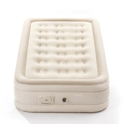 Double Height Inflatable Mattress for Hiking Picnic BBQ Camping Pad for Single Person